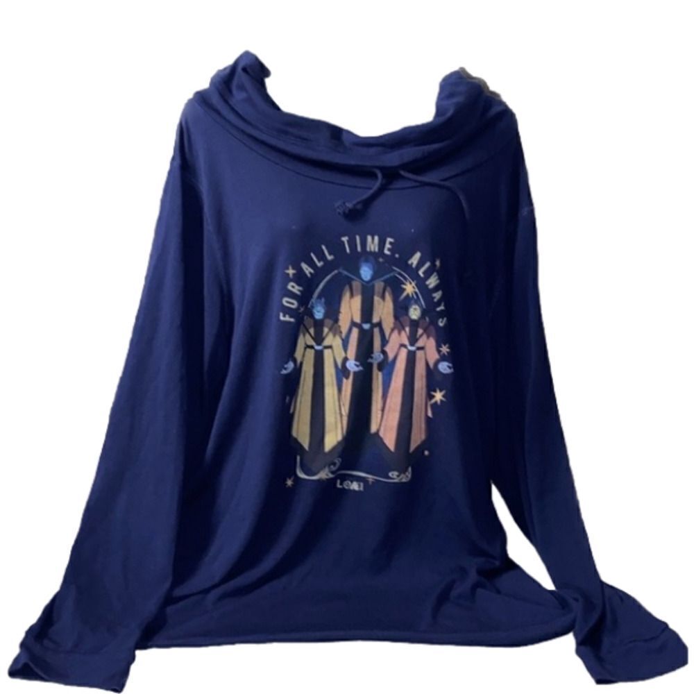 MARVEL Loki Time-Keepers For All Time Always Long Sleeve Navy Pullover Size 4XL)